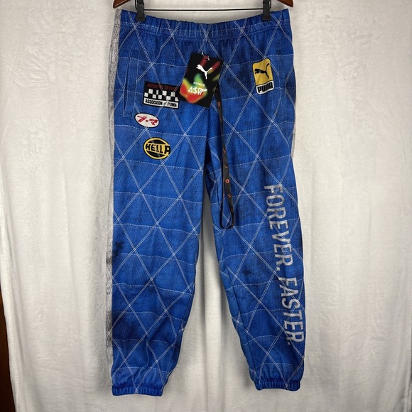 Puma Other - Puma x ASAP Rocky Quilted Sweatpants Clyde Royal Blue Men's Sz XL 631123-01 $175